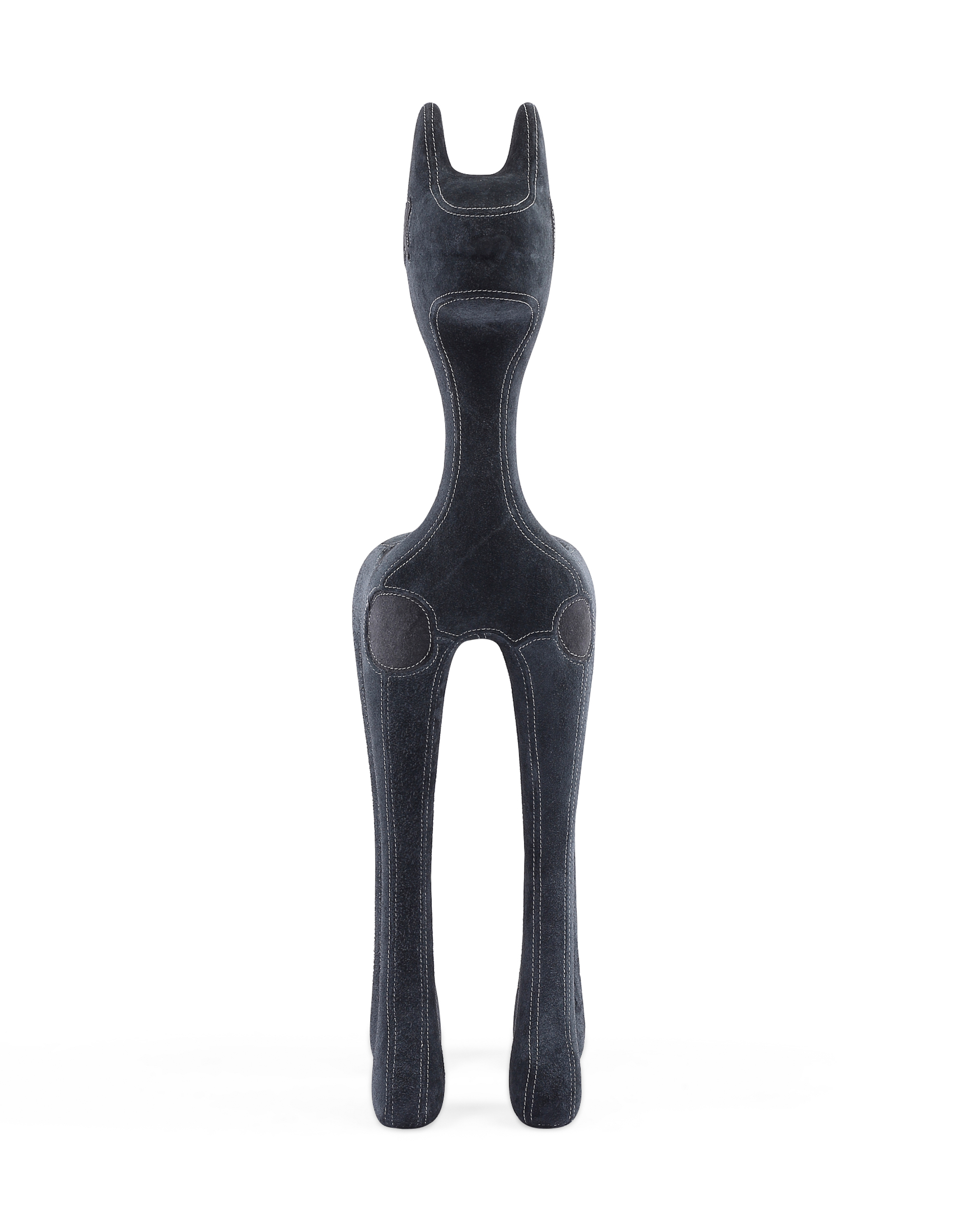 Black Leather Covered DOG 3'