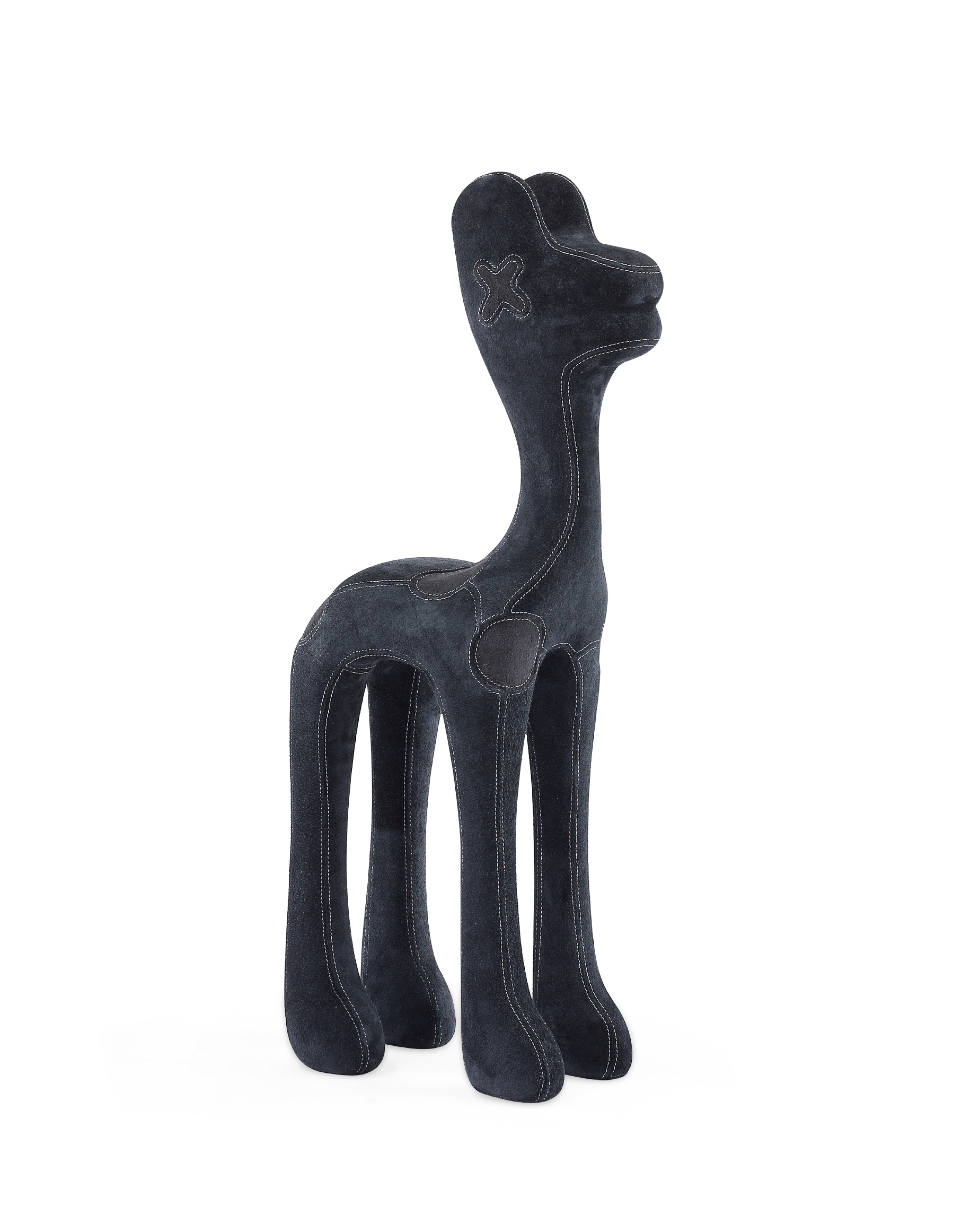 Black Leather Covered DOG 3'