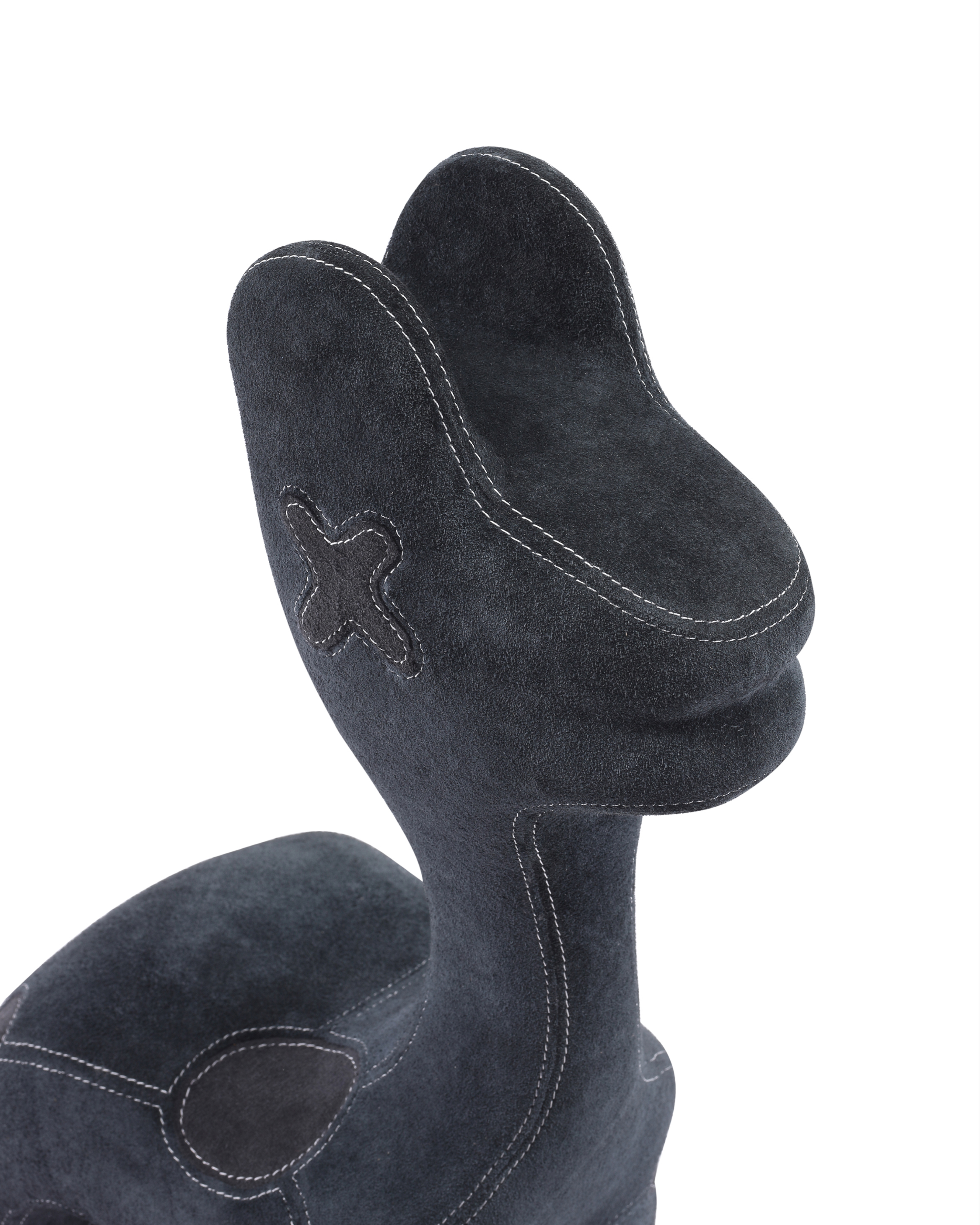 Black Leather Covered DOG 3'
